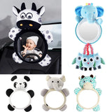 Black White View Back Seat Mirror Baby Car Seat Mirror Safety Seat Headrest Rearview Mirror Baby Facing Rear Ward Car Kids Monitor