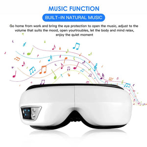 6D Smart Airbag Vibration Eye Massager Eye Care Instrumen Heating Bluetooth Music Relieves Fatigue and Dark Circles Sleep Mask