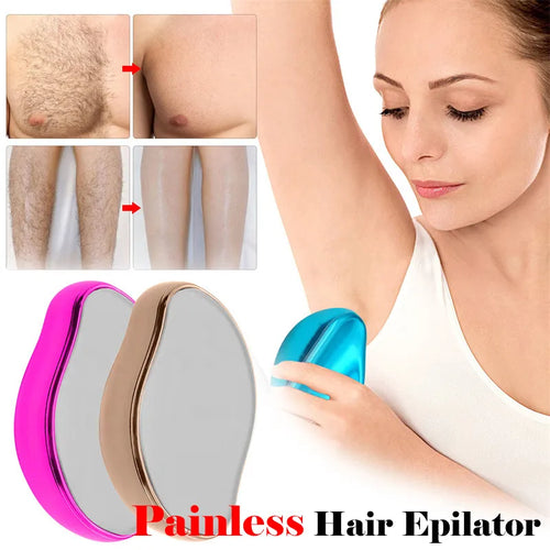 Hot Crystal Physical Hair Removal Eraser Glass Hair Remover Painless Epilator Easy Cleaning Reusable Body Care Epilator