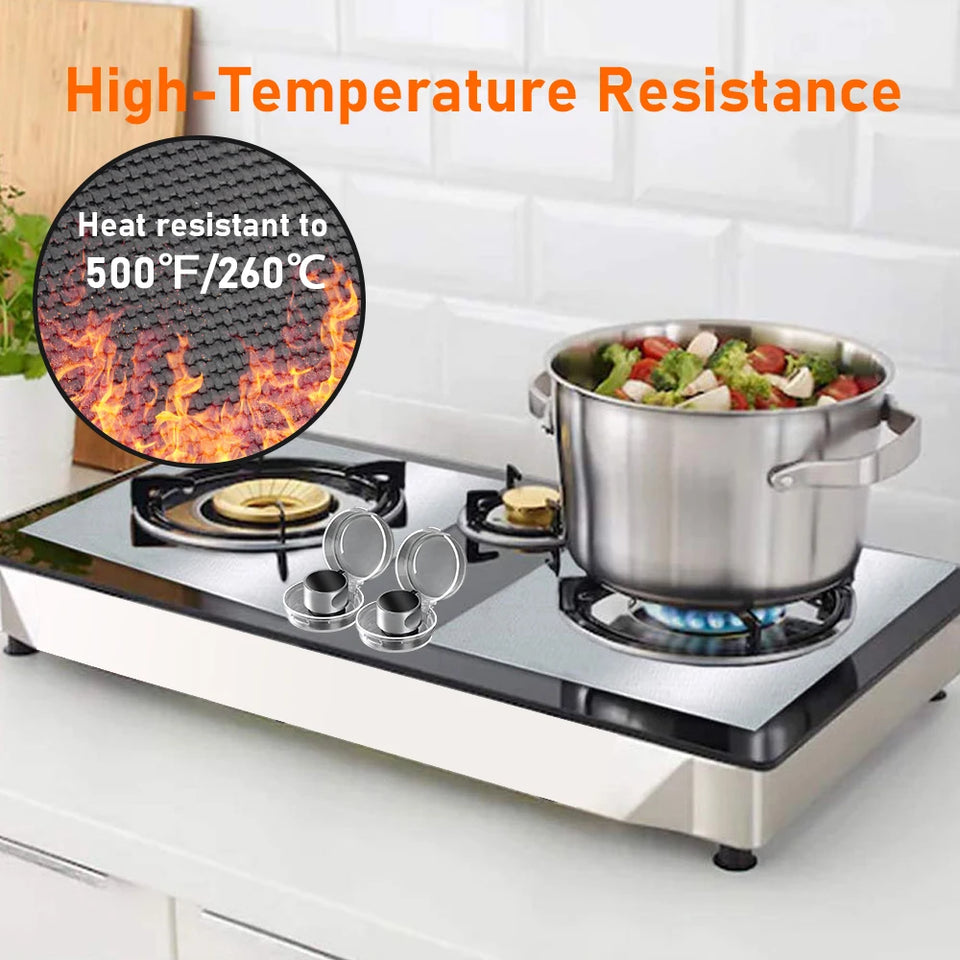 4/8PC Stove Protector Cover Liner Gas Stove Protector Gas Stove Stovetop Burner Protector Kitchen Accessories Mat Cooker Cover