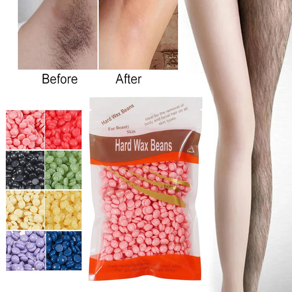 100g Wax Beans Painless Depilatory Hot Film Hard Wax Depilatory Hard Hair Removal Bean Waxing Bikini Face Legs Body Hair Removal