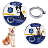 1/2/3PCS Adjustable Dog & Cat Collar Flea & Tick Prevention Pet Collar Pest Control Rubber Flea Killer Collar Pet Cat