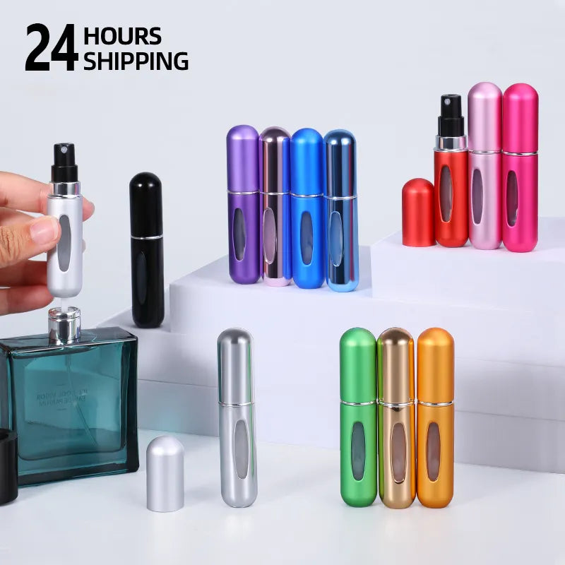 5/8ml Portable Mini Refillable Perfume Atomizer Aluminum Parfume Spray Bottle  Empty Cosmetic Containers for Travel Tool