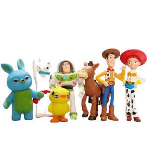 2023 Toy Story 7PCS Action Figure Toys Woody Jessie Buzz Lightyear Forky Pig Bear Figura Model set Doll Figurine Kids Gifts