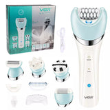 VGR Electric Women Epilator Female Shaver Leg Body Hair Removal Lip Chin Depilatory Lady Bikini Trimmer Facial Hair Remover