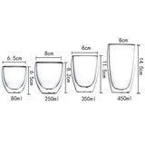 2-18PCS Double Wall High Borosilicate Glass Mug Heat Resistant Tea Milk Juice Coffee Water Cup Bar Drinkware Gift Creativity Set