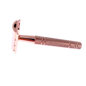 Rose Gold Razor Classic Double Edge Safety Razor For Mens Shaving&Womens Hair Removal with Shaving Blades Manual Shaver