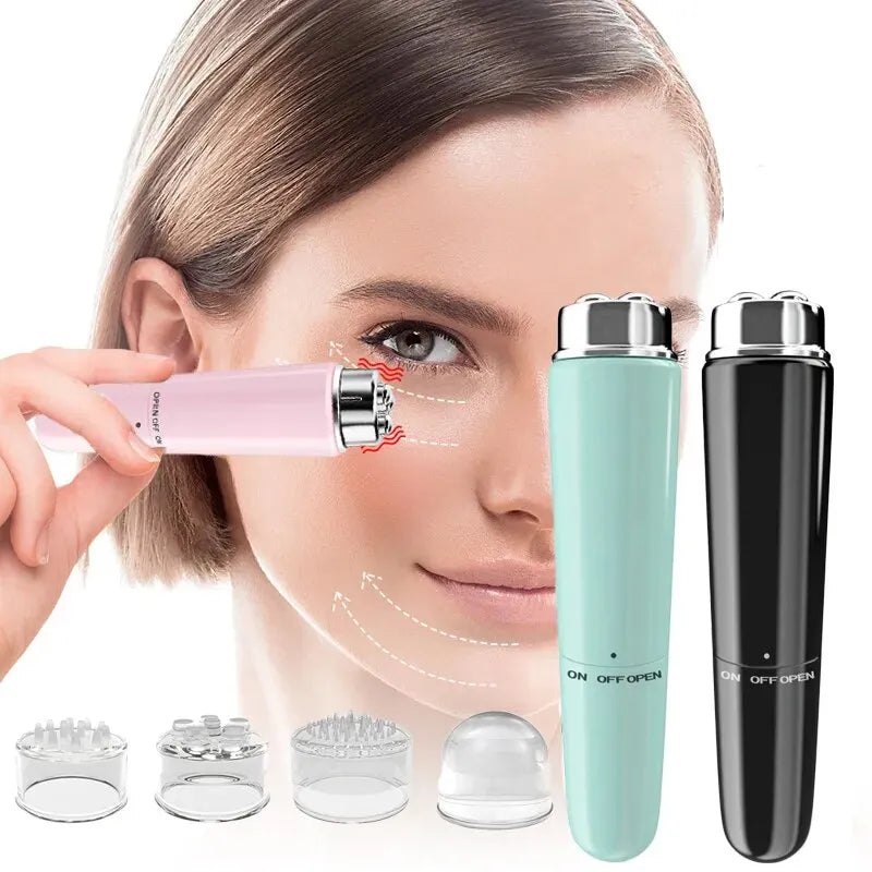 4 In 1 Electric Facial Massager Micro Vibration Eye Beauty Instrument For Relax Eye Dark Circles Eye Bags Wrinkles Puffiness