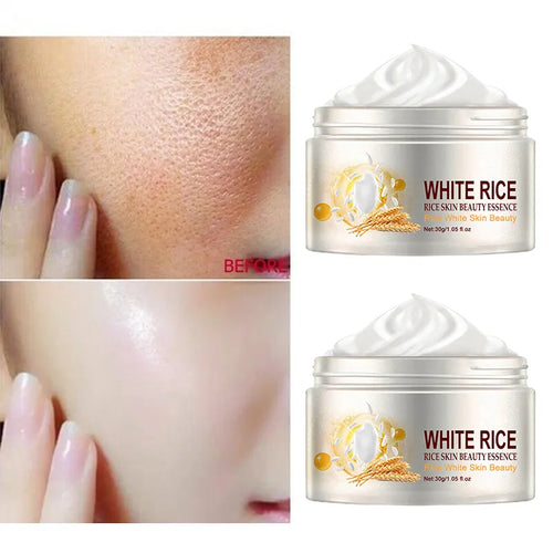 White Rice Whitening Face Cream Anti Aging Fade Fine Lines Melanin Pigment Remover Wrinkles Improve Dull Moisturizing Skin Care