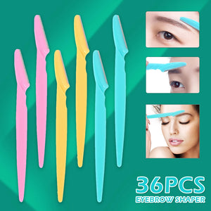 36Pcs Eyebrow Razors Eyebrow Trimmer Women Face Razor Hair Remover Eye Brow Shaver Blades for Cosmetic Beauty Makeup Tools