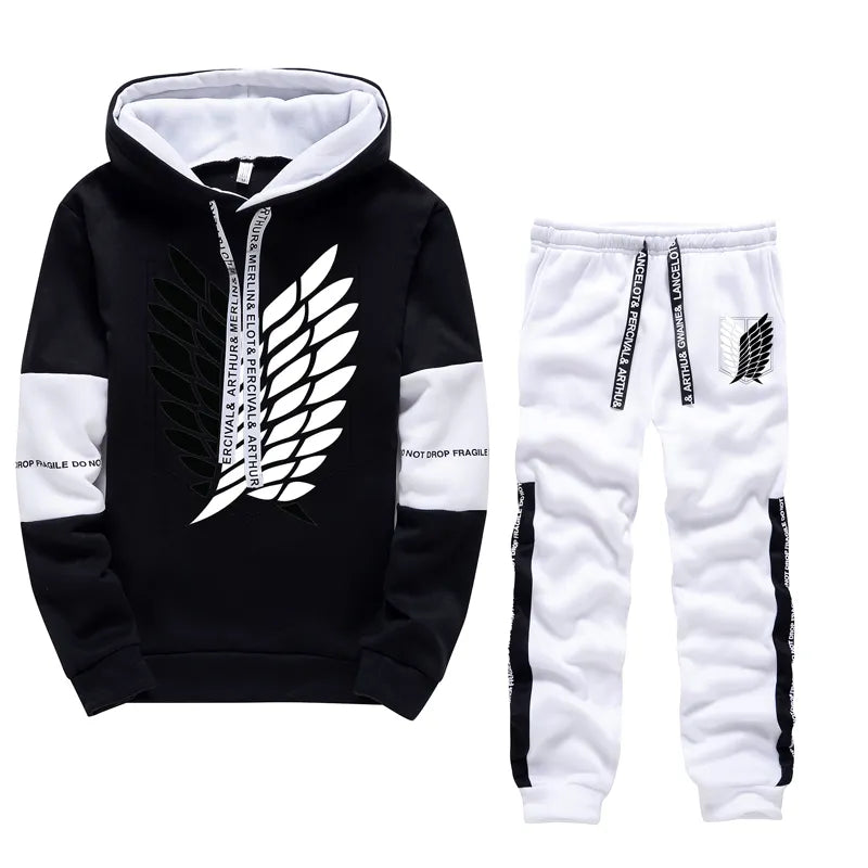 Men Tracksuit Two Piece Set 2022 Autumn and Winter Pullover Hoodies Sweatshirt+Pants Suit Man Hoodies Set Tracksuit Men Luxury