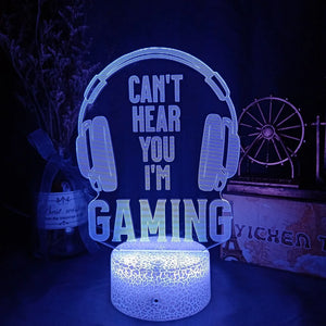 3D led lamp Gaming room light Games NightLight Gaming Table Lamp for Children Headphones Game Zone Lights Home Decor Gift