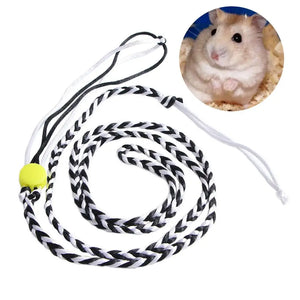 1 pcs Walking Rat For Hamster,Squirrel,Rat Pet Lead Adjustable Hamster Leash Mouse Collar Rope Hamster Harness Pet Supplies