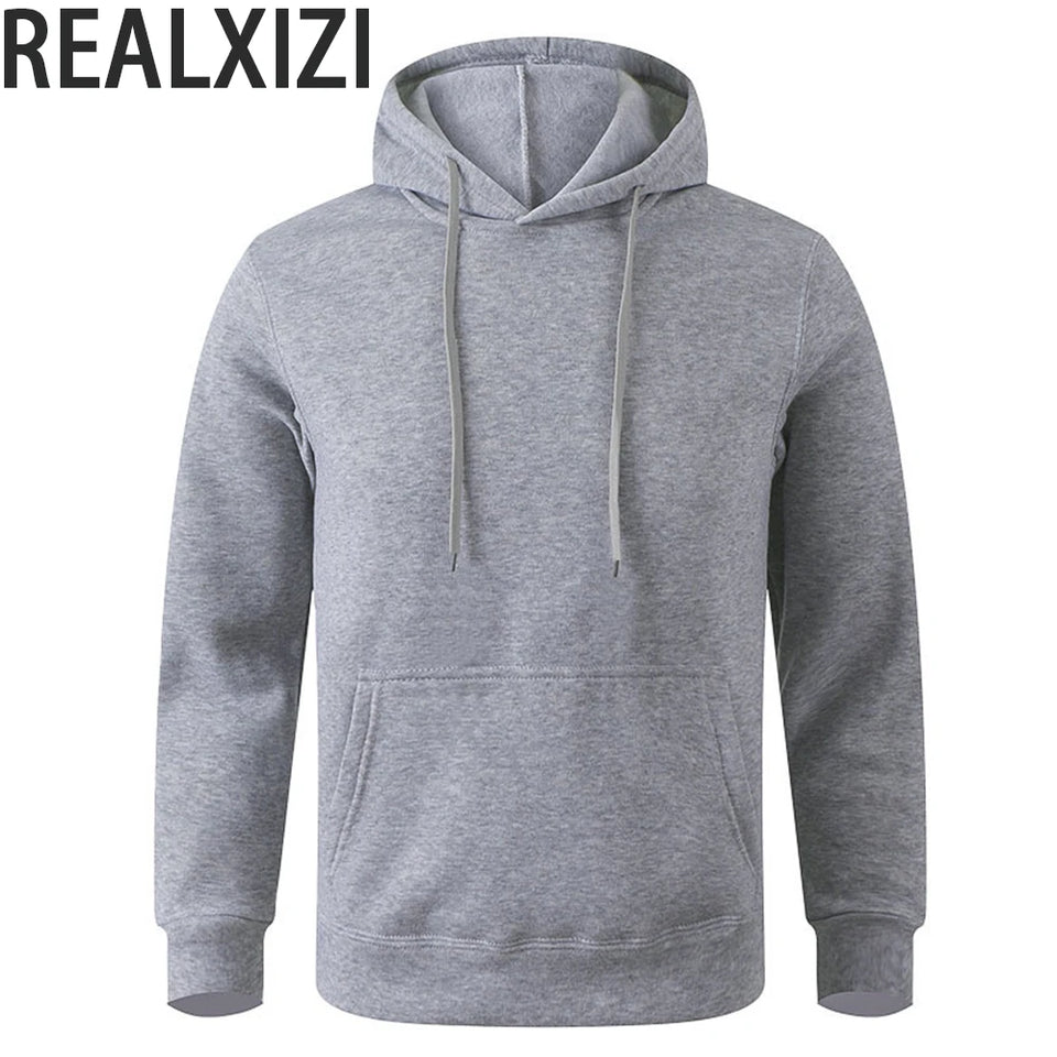 Solid Color Fleece Hoodies Men Women Long Sleeve Sweaters Loose Casual Hoodie Round Neck Sweatshirts Bottom Shirts Pullovers