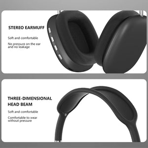 Original P9 Pro Wireless Bluetooth Headphones Noise Cancelling Mic Over Ear Sports Gaming With TF Card Slot Headset For Apple