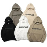 Essentials hoodie 3D rubber lettering logo sweatshirt High quality hip hop loose unisex oversize fashion brand pullover hoodie