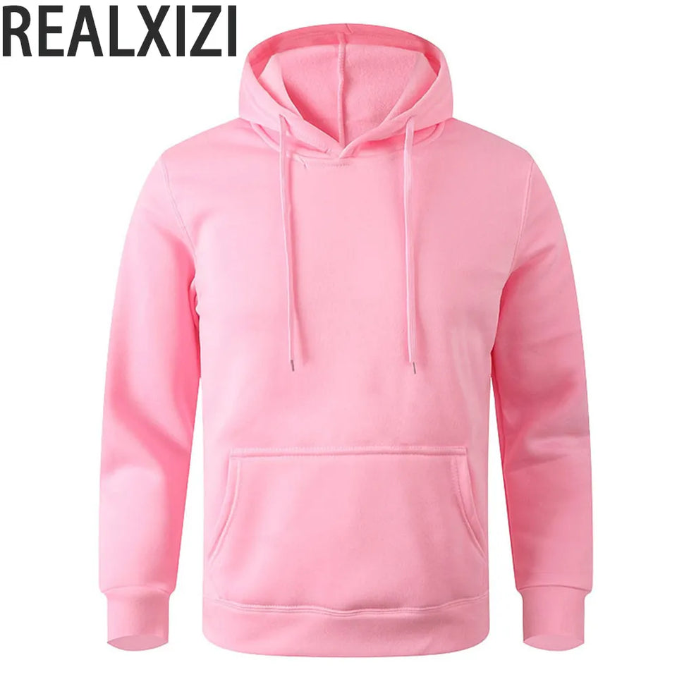 Solid Color Fleece Hoodies Men Women Long Sleeve Sweaters Loose Casual Hoodie Round Neck Sweatshirts Bottom Shirts Pullovers