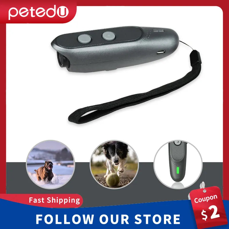 3 in 1 Anti Barking Stop Bark Dog Training LED Ultrasonic Anti Bark Barking Dog Training Repeller Control Trainer Device