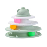 4 Levels Cat Toy Tower Turntable Roller Balls Toys Interactive Intelligence Training Track Puzzle Funny Games Accessories