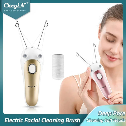 CkeyiN Women Electric Epilator Body Facial Hair Removal Defeatherer Cotton Thread Depilator Lady Shaver Face Hair Remover Beauty