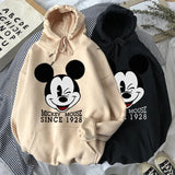 Funny Cartoon Print Sweatshirt Women Hoodie Hip Hop Mickey Mouse Print Autumn and Winter Fashion Harajuku Style Women