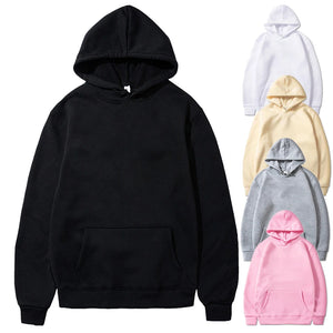 Men's Casual Hoodie Women's Solid Color Fleece Hoodies Spring Autumn Oversized Pullovers Black multiple colour warm Sweatshirts