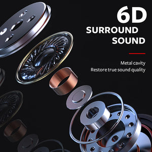 3.5MM AUX/Type-C Digital Chip 6D HIFI Heavy Bass Headset With Mic Music Sports Gaming In-Ear Wired Earphones For Samsung Android