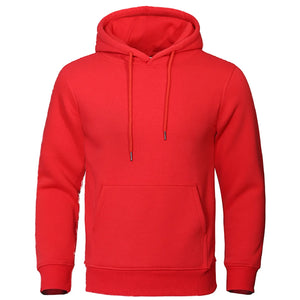 Solid Color Men Hoodies Fleece Warm Mens Sweatshirt Fashion Streetwear Casual Men's Loose Breathable Pullovers Brand Hoody