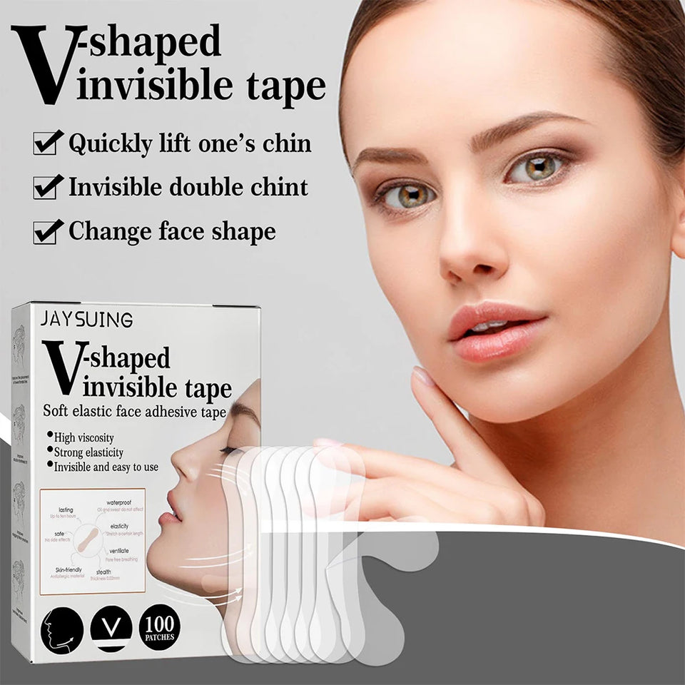 60pcs Thin Face Sticker Invisible Face Lift Patch Sticker V Face Breathable Anti Wrinkle Adhesive Tape Chin Lift Patch Skin Care