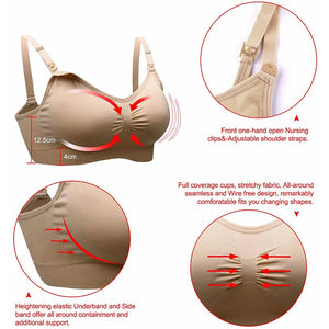 Breastfeeding Women Bra Maternity Nursing Bra for Feeding Nursing Underwear Clothes for Pregnant Women Wirefree Breathable Bra