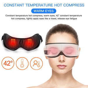 6D Smart Airbag Vibration Eye Massager Eye Care Instrumen Heating Bluetooth Music Relieves Fatigue and Dark Circles Sleep Mask