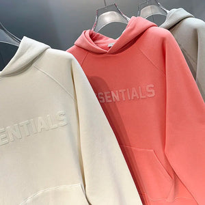 Fashion Classic ESSENTIALS Hoodies Sweatshirts Cotton 3D Flocking printing letter logo Hip hop loose oversize unisex hoodie