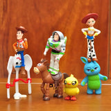 2023 Toy Story 7PCS Action Figure Toys Woody Jessie Buzz Lightyear Forky Pig Bear Figura Model set Doll Figurine Kids Gifts