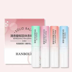 1/4Pcs/set Solid Balm Mild Long Lasting Solid Perfume Fragrances for Women Men Aroma Deodorant Fragrances Portable Body Perfumes