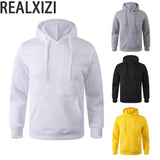 Solid Color Fleece Hoodies Men Women Long Sleeve Sweaters Loose Casual Hoodie Round Neck Sweatshirts Bottom Shirts Pullovers