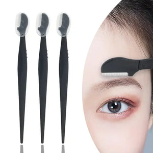 3pcs/set Eyebrow Razor Facial Hair Remover Eyebrow Trimmer Makeup Knife Shaper For Women Razor With Cap Eyebrow Knife Brochas