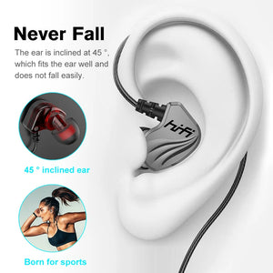 3.5MM AUX/Type-C Digital Chip 6D HIFI Heavy Bass Headset With Mic Music Sports Gaming In-Ear Wired Earphones For Samsung Android