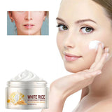 White Rice Whitening Face Cream Anti Aging Fade Fine Lines Melanin Pigment Remover Wrinkles Improve Dull Moisturizing Skin Care