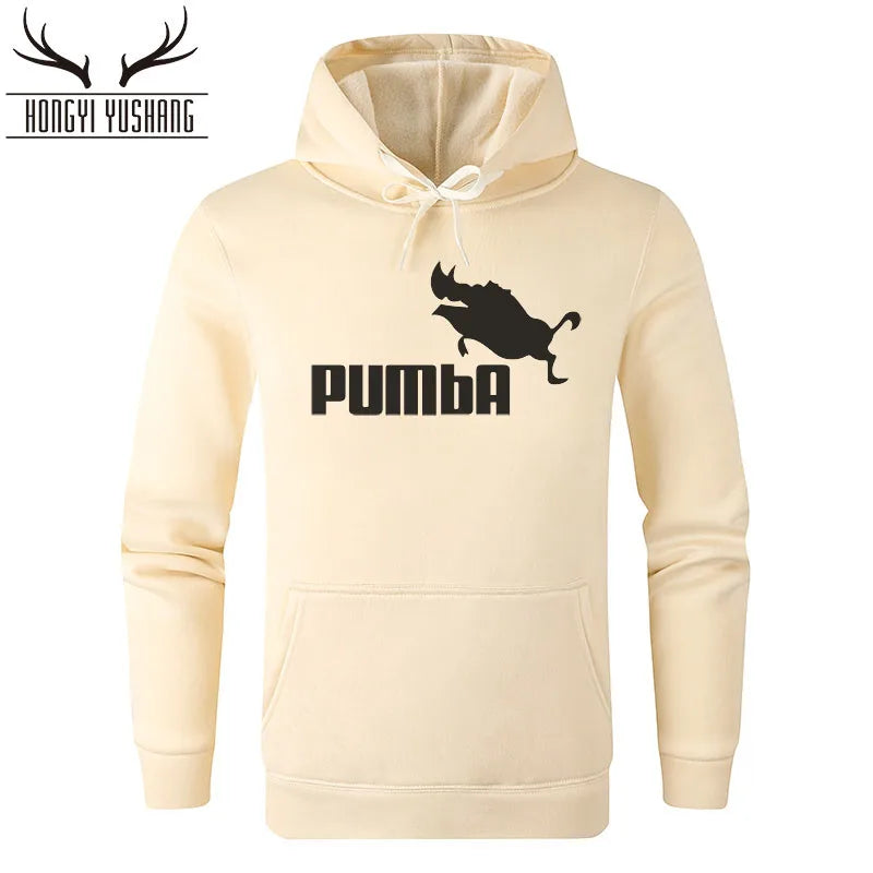 2023 Autumn/Winter Men's New Pumba Sports Print Hoodie Set Men's Fleece Sweater Casual Designer Sportswear Casual Pullover w13