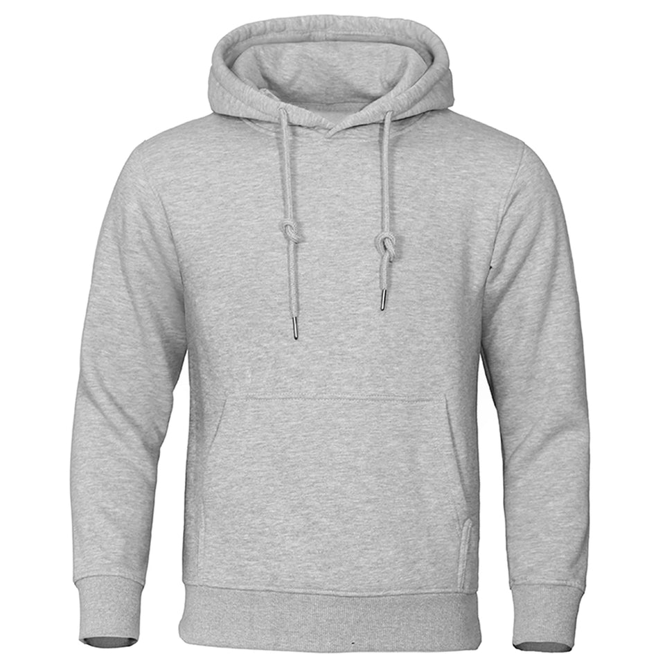 Solid Color Men Hoodies Fleece Warm Mens Sweatshirt Fashion Streetwear Casual Men's Loose Breathable Pullovers Brand Hoody