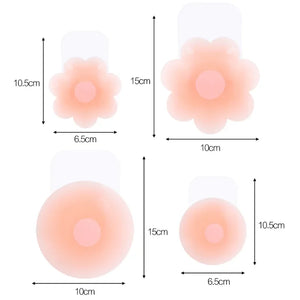 2pcs Silicone Women Nipple Cover Lift Up Bra Sticker Adhesive Invisible Bra Breast Pasty Women Chest Petals Reusable Strapless Bras