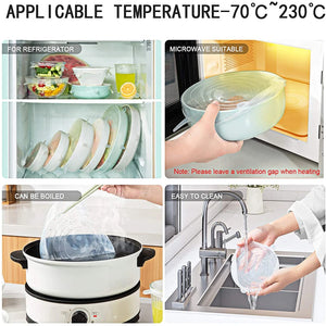 6PCS Adaptable Lid Silicone Cover Food Caps Elastic Stratchy Fresh Microwave Lids Stretch Silicone Cover For kitchen accessories