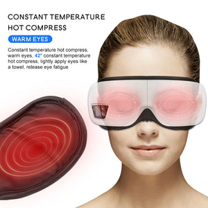 6D Smart Airbag Vibration Eye Massager Hot Compress Bluetooth Eye Massage Glasses Eye Care Instrument Fatigue Pouch & Wrinkle