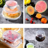 6PCS/Set Multifunctional bowl cover Fresh-keeping Cover Silicone Lids Refrigerator Sealing Preservation Film Kitchen Accessory