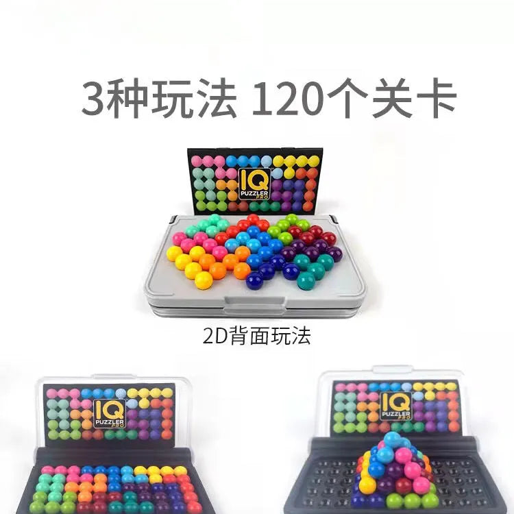 2D&3D 120 Challenges IQ Puzzler Pro a Travel Game for Kids and Adults a Cognitive Skill-Building Brain Game Montessori Toys Kids