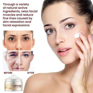 White Rice Whitening Face Cream Anti Aging Fade Fine Lines Melanin Pigment Remover Wrinkles Improve Dull Moisturizing Skin Care