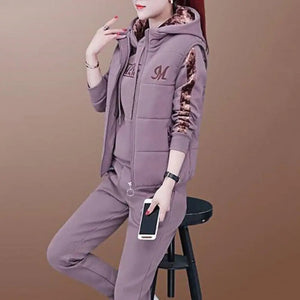 Women Tracksuit Autumn and Winter Pullovers Sweatshirts Jogging Suit Casual Long Pants Sports Suit Women Three Piece Outfits 202