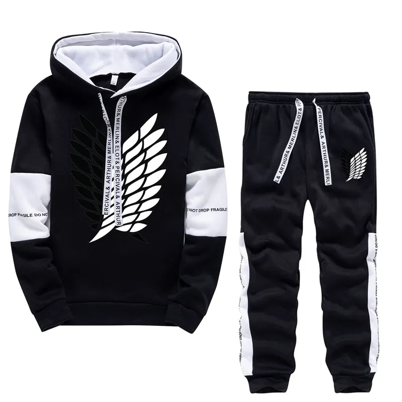 Men Tracksuit Two Piece Set 2022 Autumn and Winter Pullover Hoodies Sweatshirt+Pants Suit Man Hoodies Set Tracksuit Men Luxury