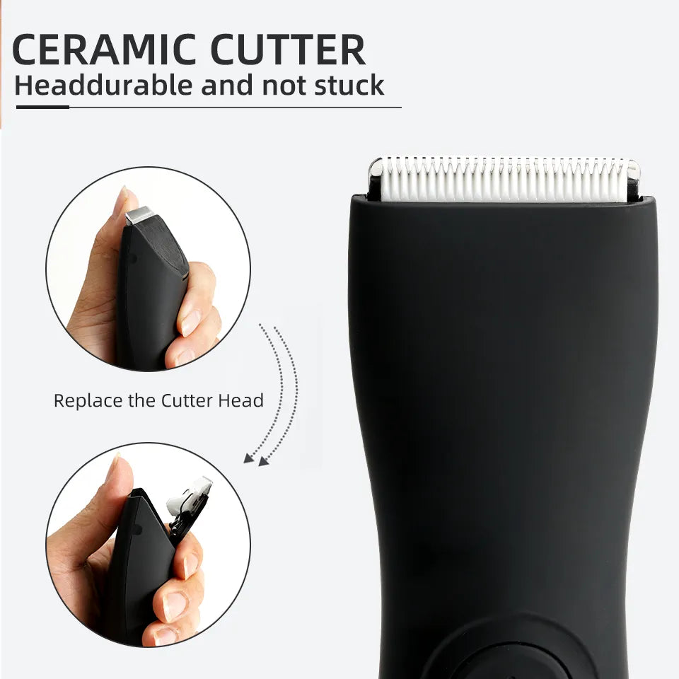 Mens Body Hair Trimmer for Men Balls Women Lady Shaver Hair Removal Bikini Trimmer Groin & Body Shaver Groomer  Arm Beard Razor