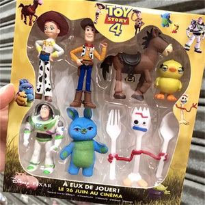 2023 Toy Story 7PCS Action Figure Toys Woody Jessie Buzz Lightyear Forky Pig Bear Figura Model set Doll Figurine Kids Gifts